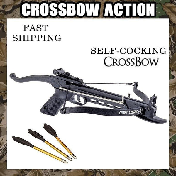 120 LB ARCHERY HUNTING Gun CAMO PISTOL CROSSBOW W/ ARROWS BOLTS XBOW