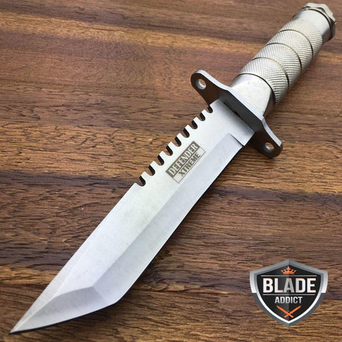 9.5 Tactical Hunting Army Rambo Fixed Blade Knife Machete Bowie w Sur