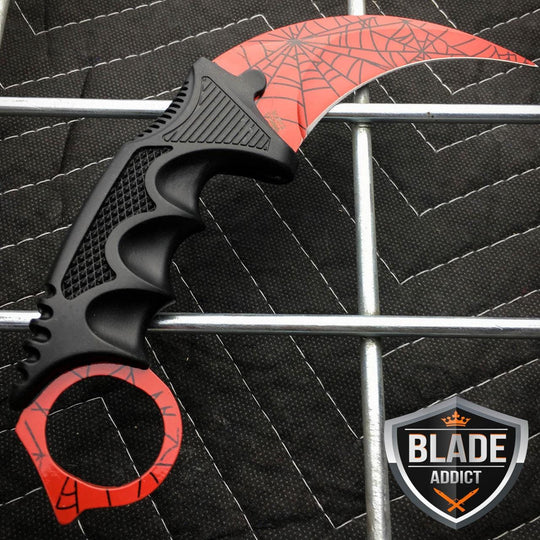 CSGO Karambit Fixed Blade Crimson Web | BLADE ADDICT