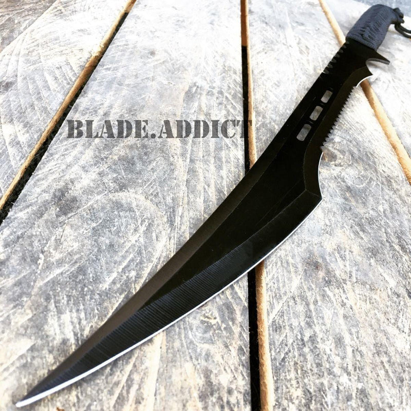 27 Full Tang Tactical Combat Ninja Sword Machete Katana Black Blade Addict 4717