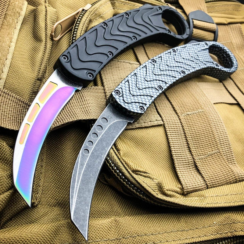 Raptor Claw Tactical Auto Karambit Dual Action OTF Knife