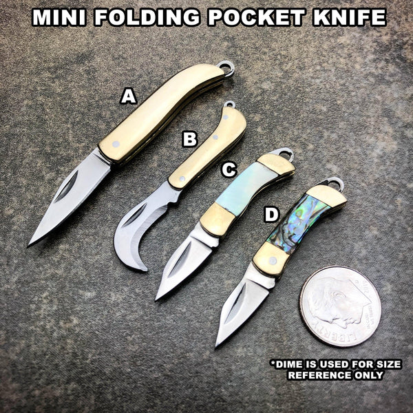 DEM1 (WA-051BK) 3 inch pocket knife closed edc keychain knife