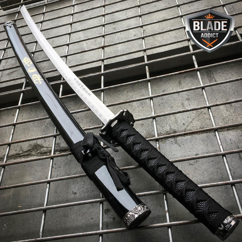 27 NINJA SWORD TANTO Machete + 2 Throwing Knife Full Tang Tactical Bl –  KCCEDGE