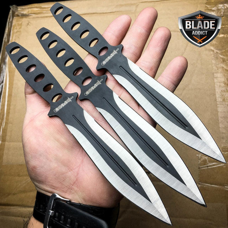 6PC All Black Tactical Ninja Assassin Set - Sword Knives Tactical Pen  Handcuffs - MEGAKNIFE