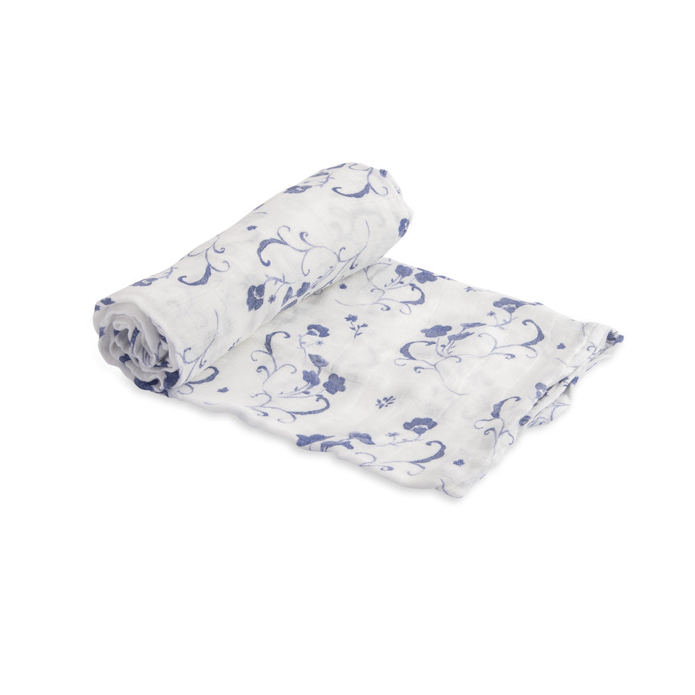 Little Unicorn - Deluxe Muslin Swaddle - Blue Porcelain