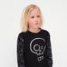 Punk Baby Long Sleeve Tee - Black Splatter Skull