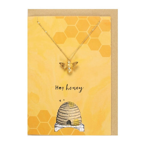 Hey Honey Necklace & Card