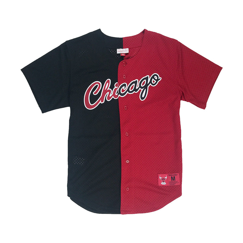 red chicago bulls baseball jersey