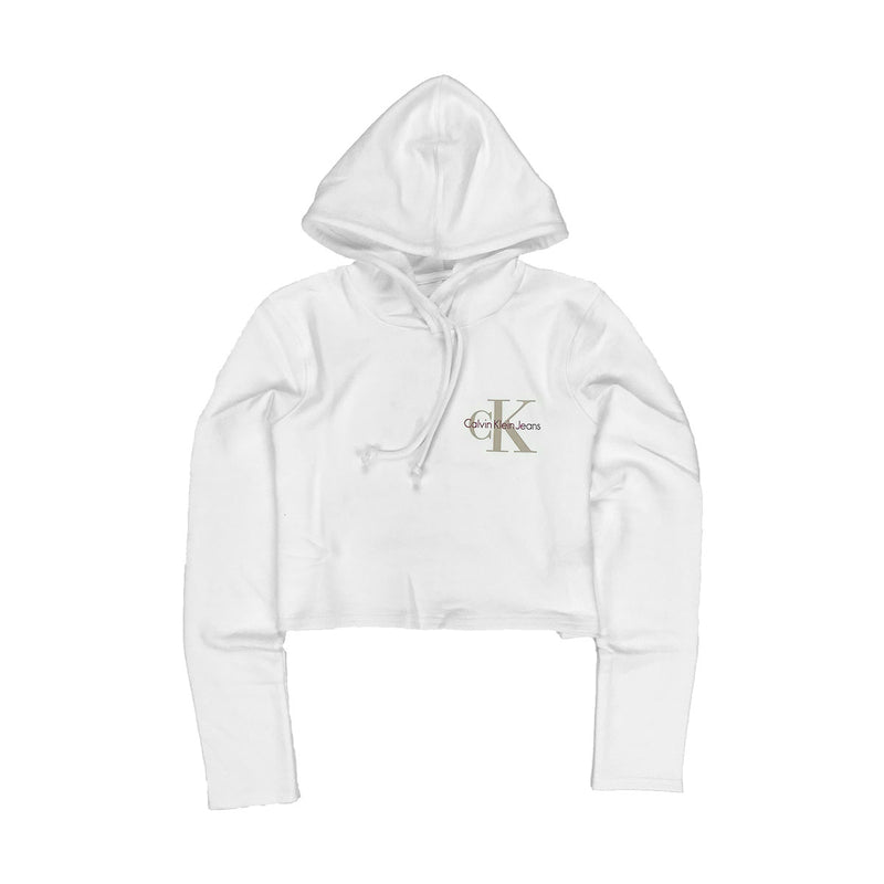 white calvin klein hoodie women's