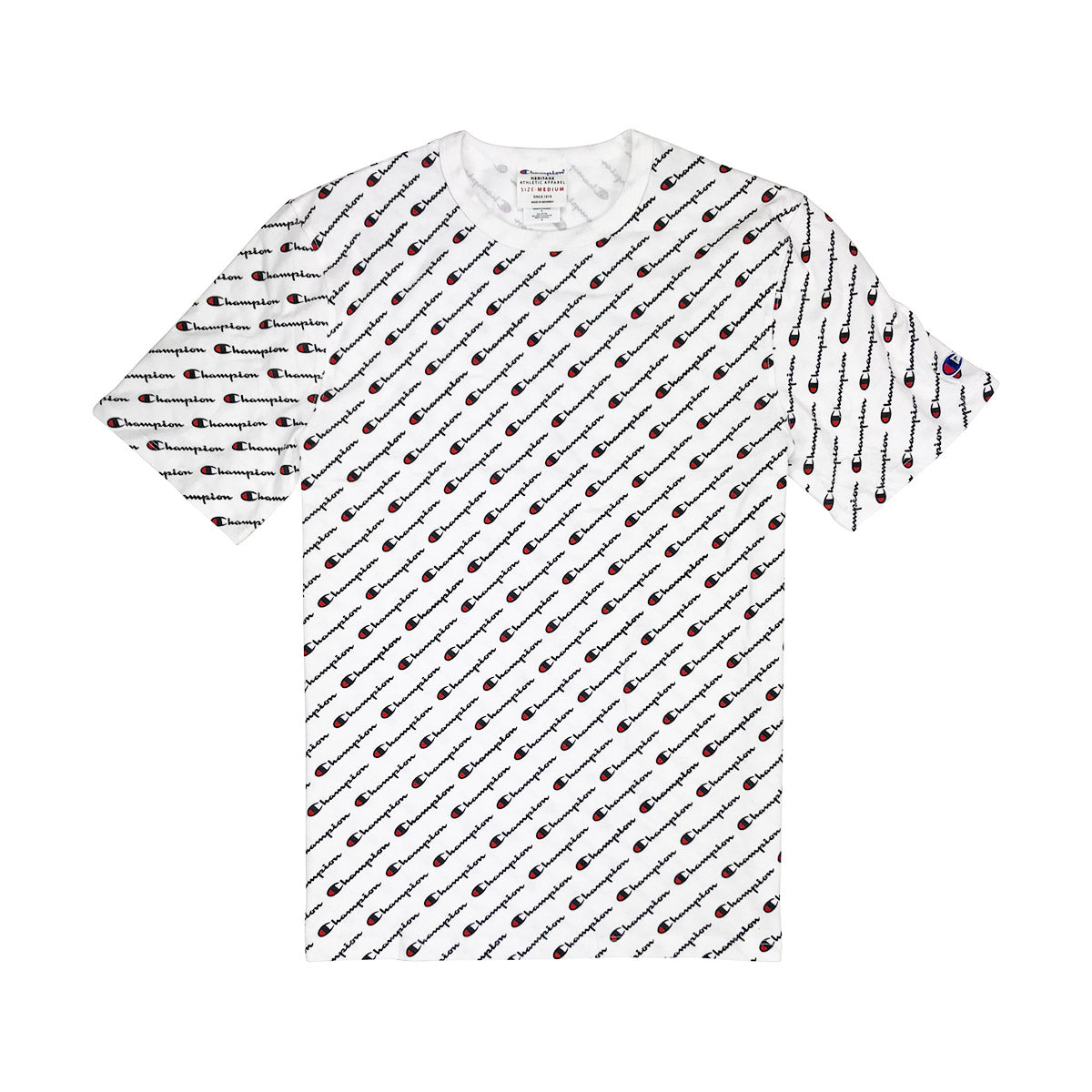 champion script all over t shirt