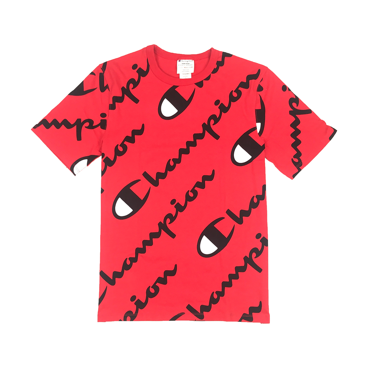 all over script champion shirt