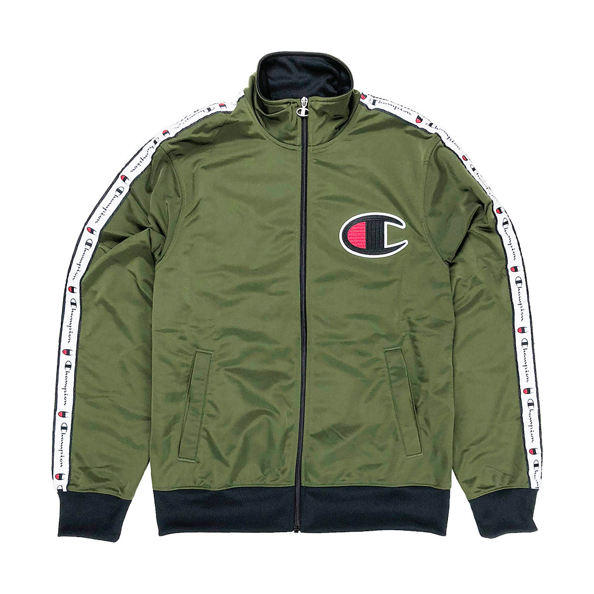 champion jacket mens olive