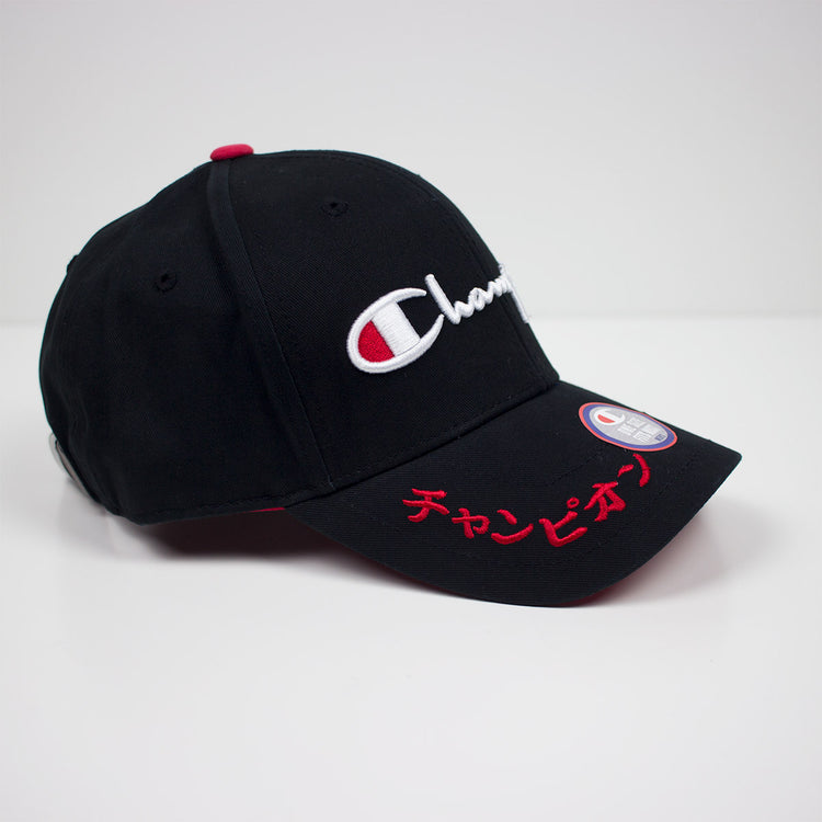 champion dad hat black