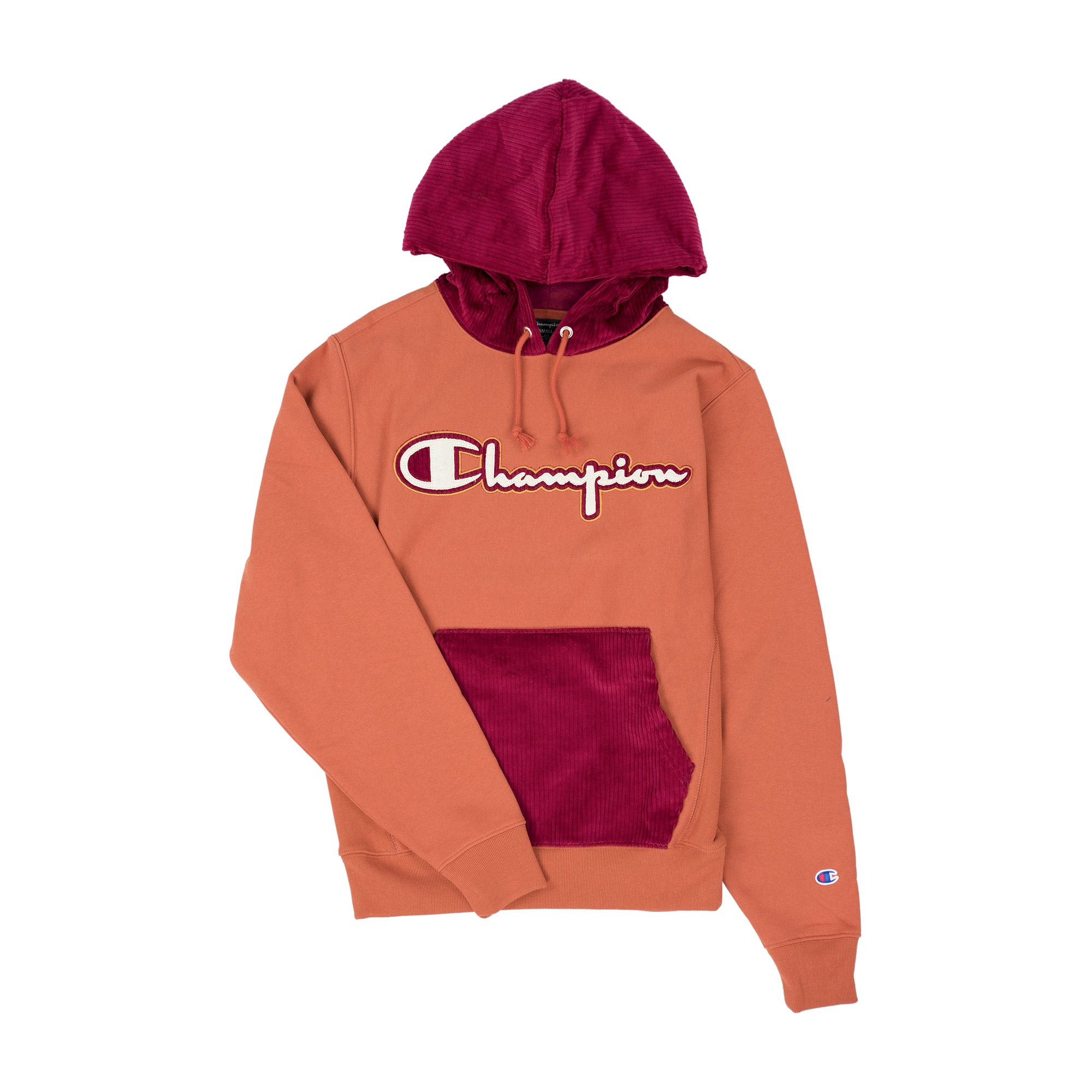 orange champion hoodie mens