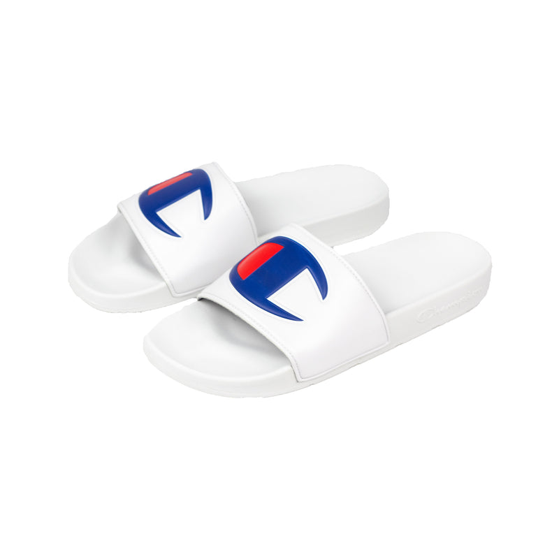 mens white champion slides