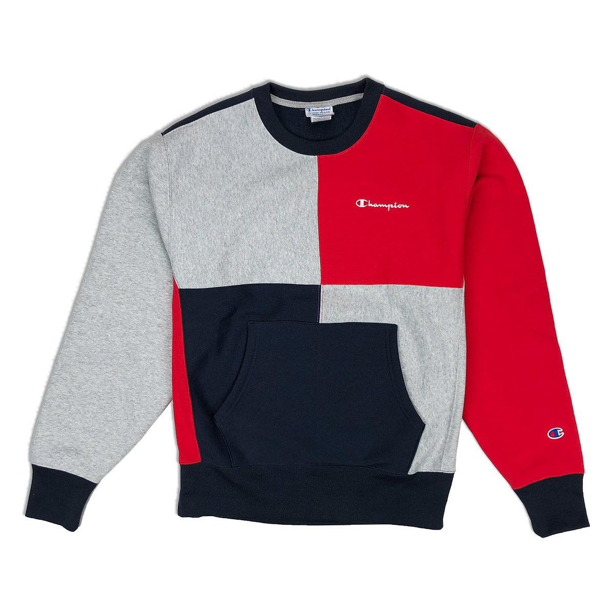 champion colorblock crewneck sweatshirt