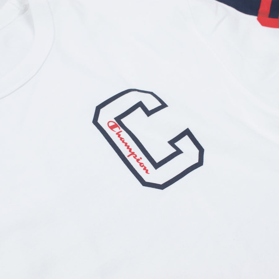 champion vertical logo shirt