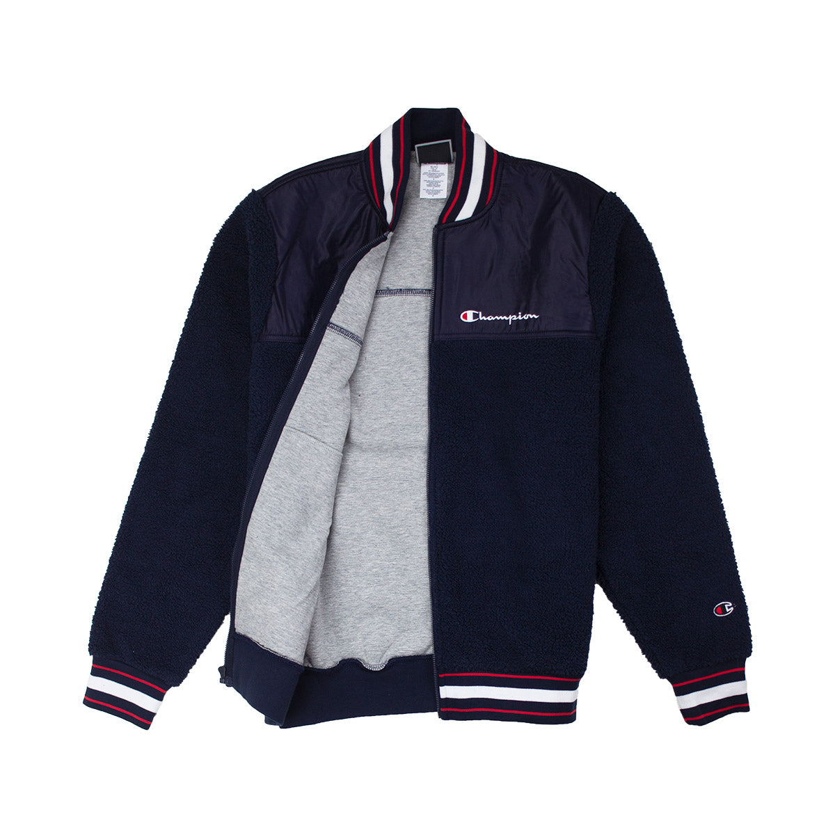 sherpa baseball jacket by champion