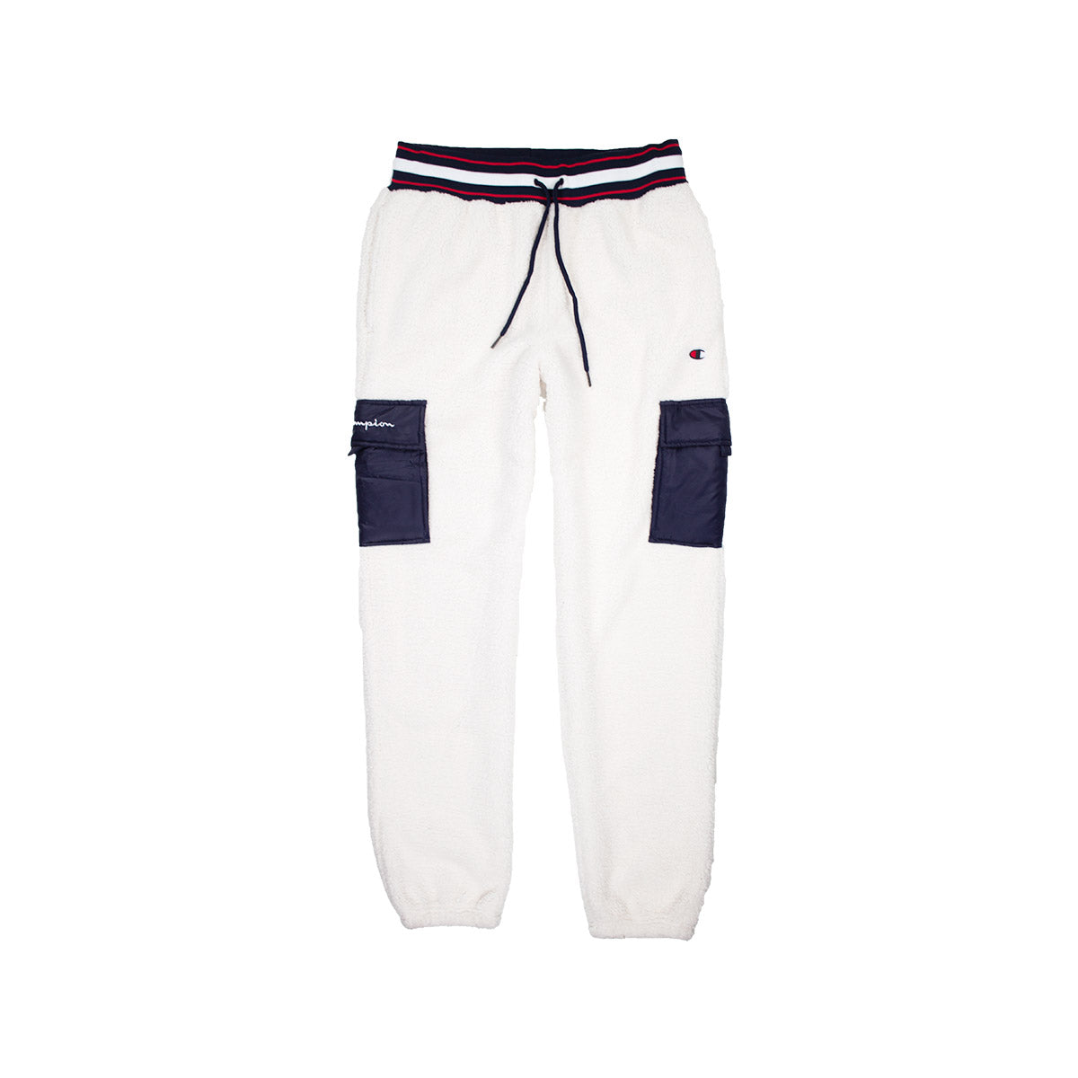 champion cream sherpa utility sweatpants