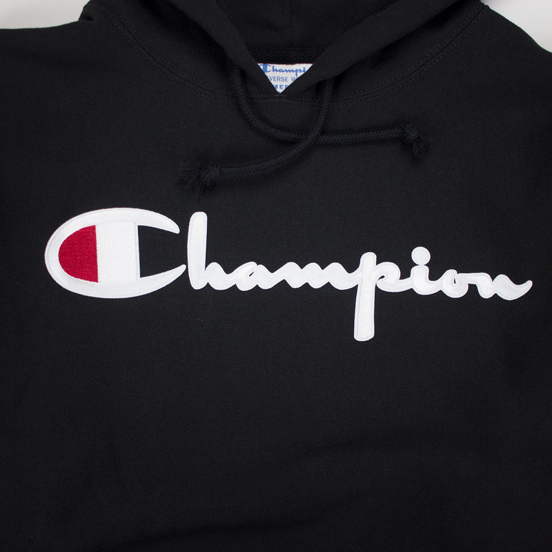 champion reverse weave international chain script hoodie