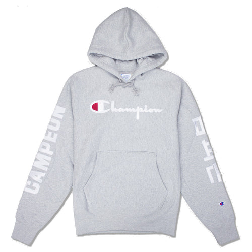 champion reverse weave international chain script hoodie