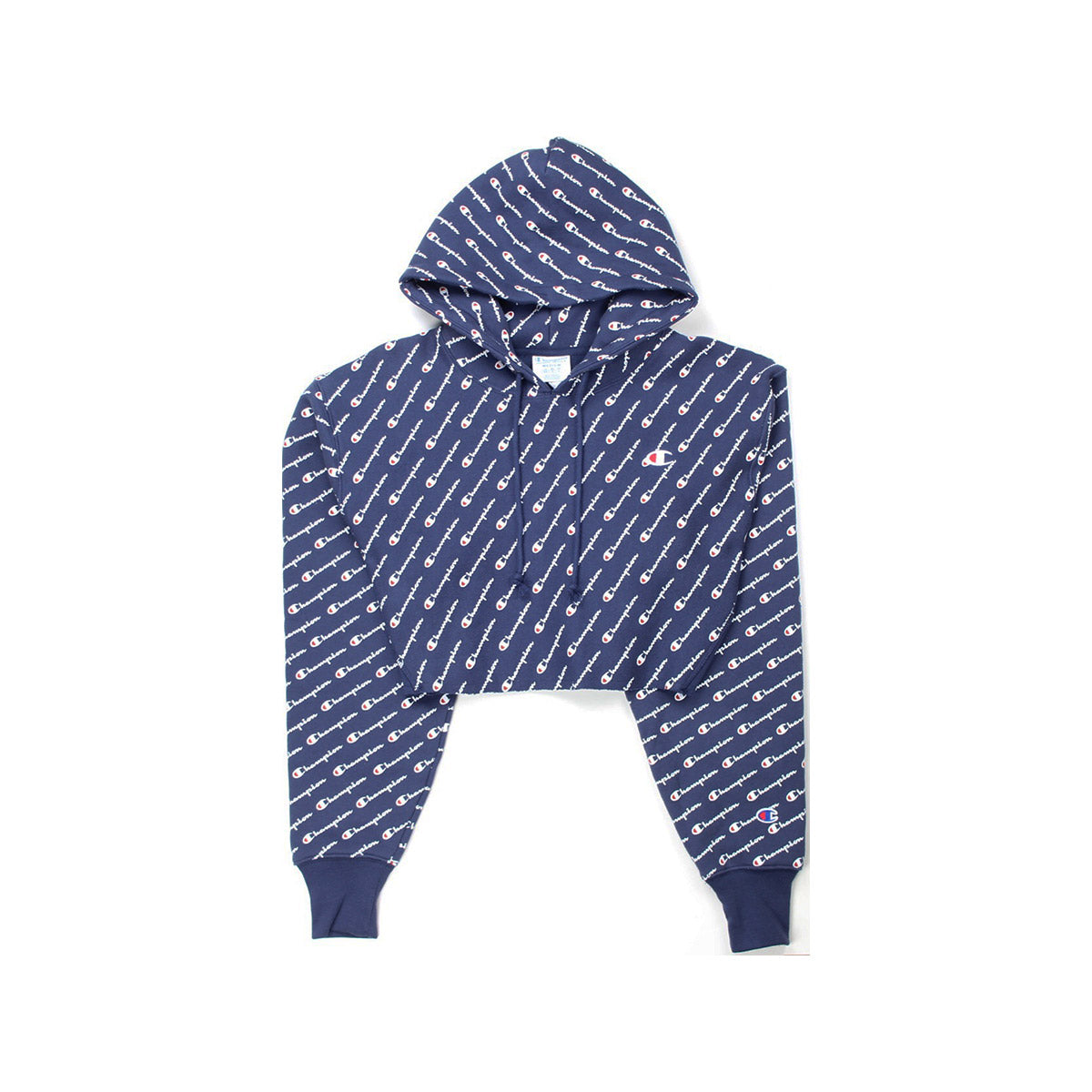 champion reverse weave all over print cropped sweatshirt