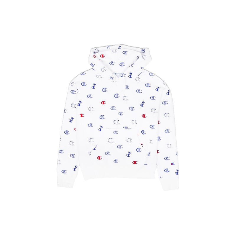 champion all over print logo hoodie