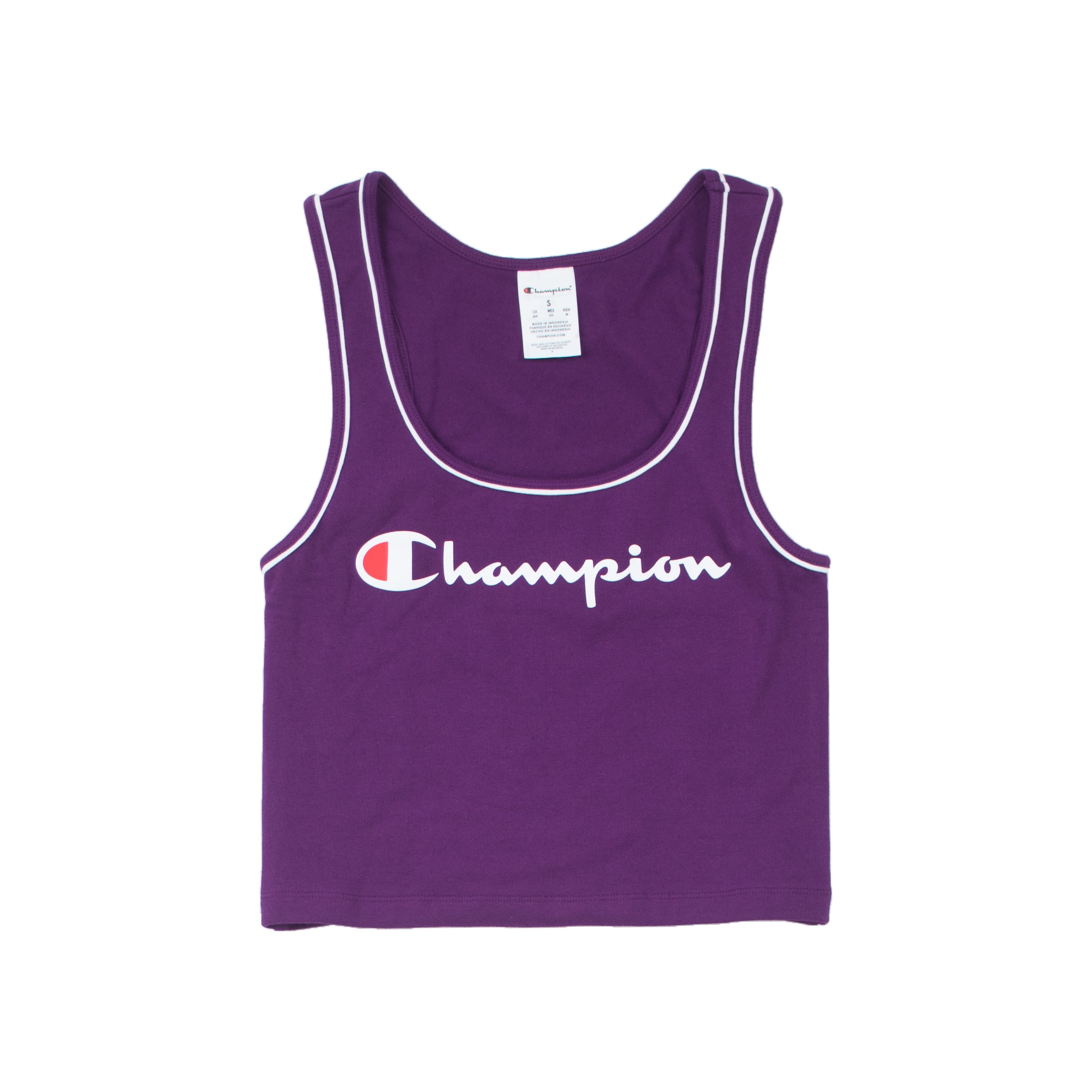 purple champion crop top