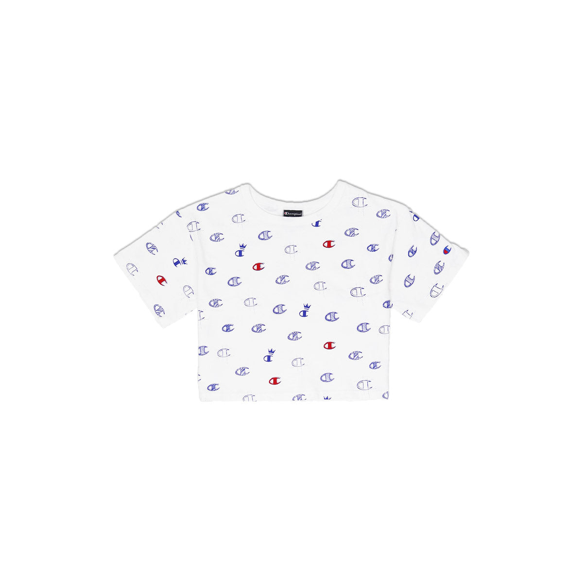 champion reverse weave all over print cropped sweatshirt