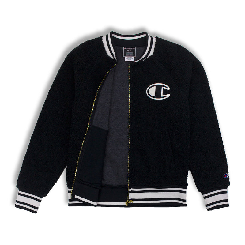 champion jacket womens black