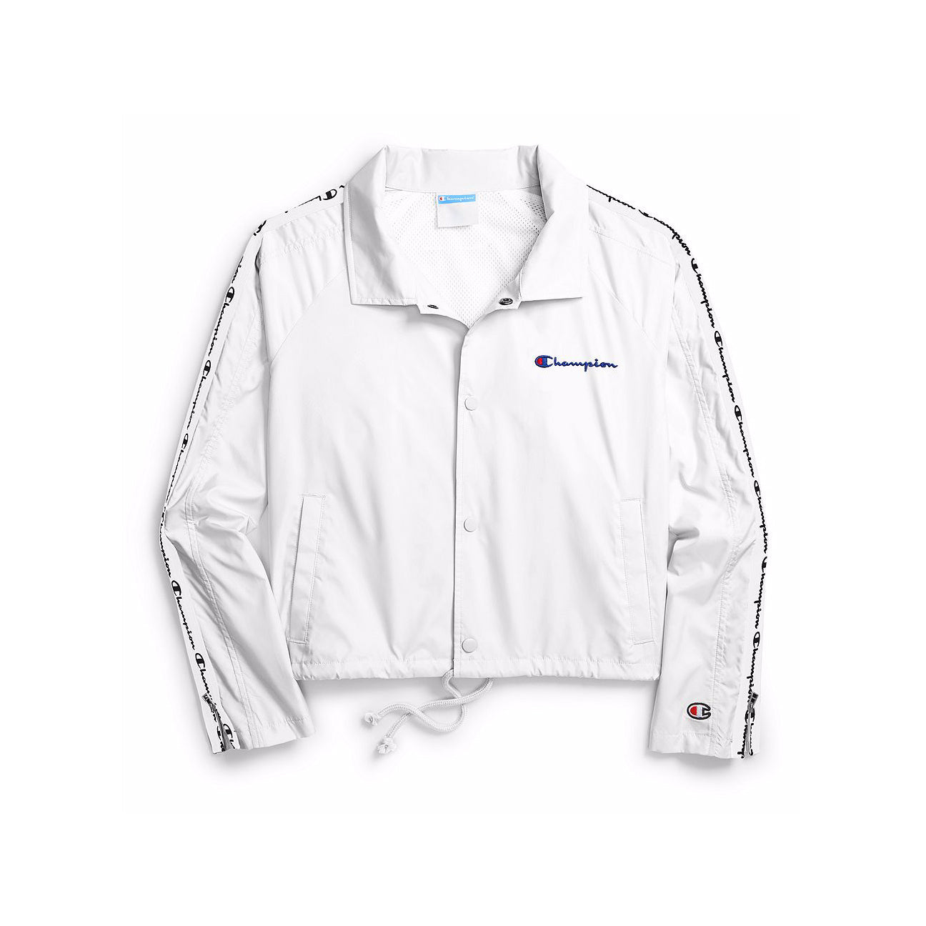 champion jacket black and white