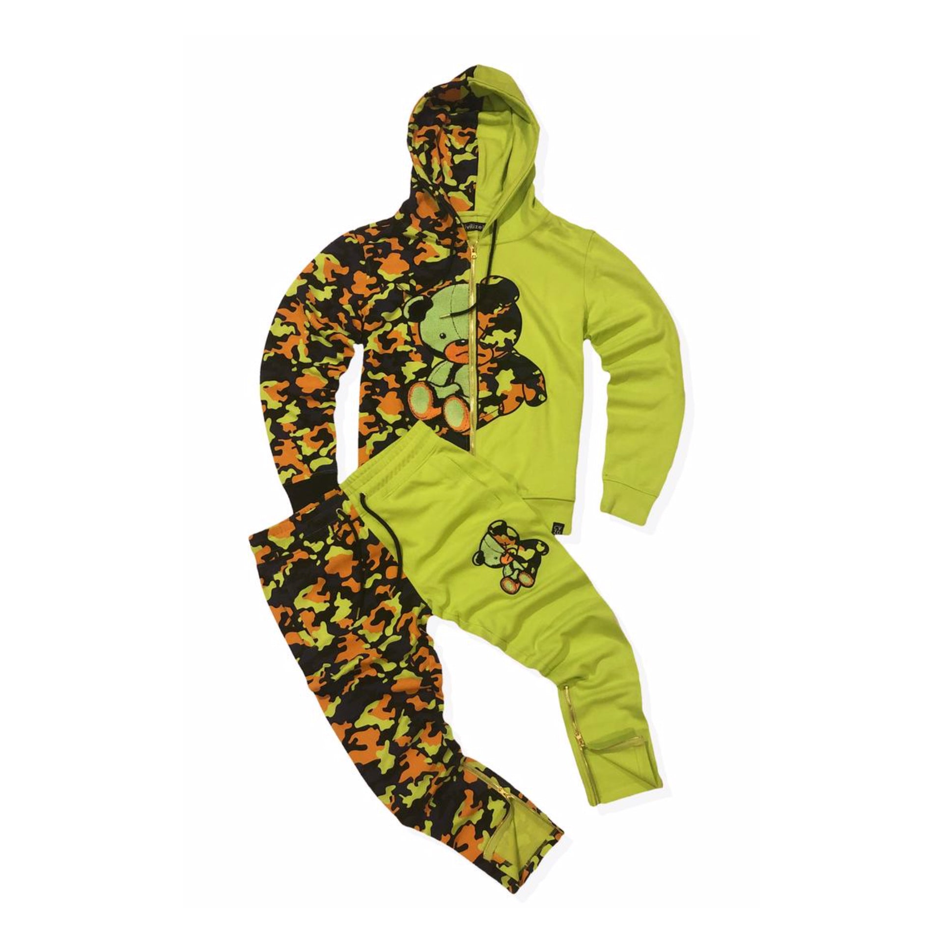 mens yellow sweatsuit