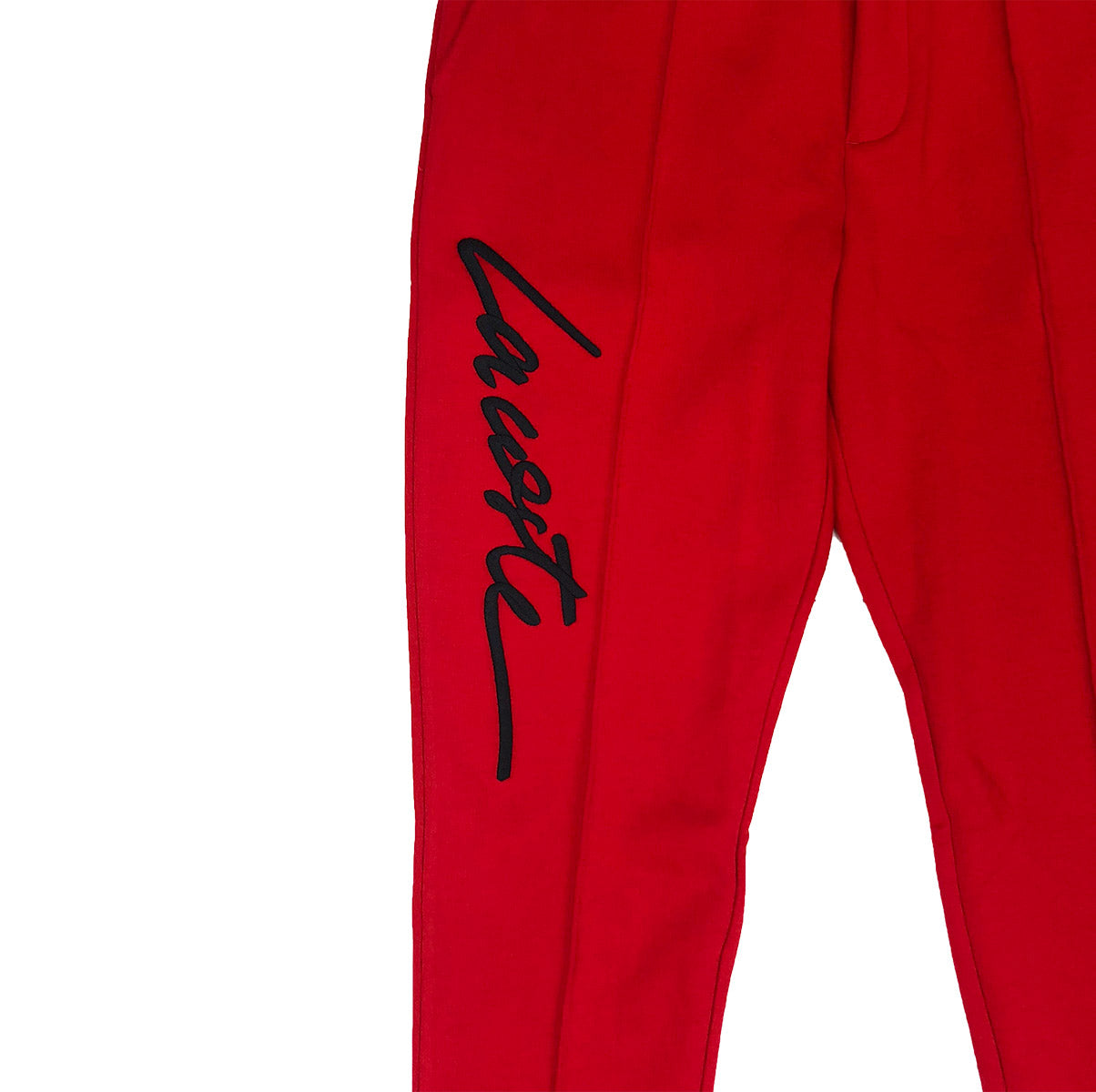 red lacoste sweatpants