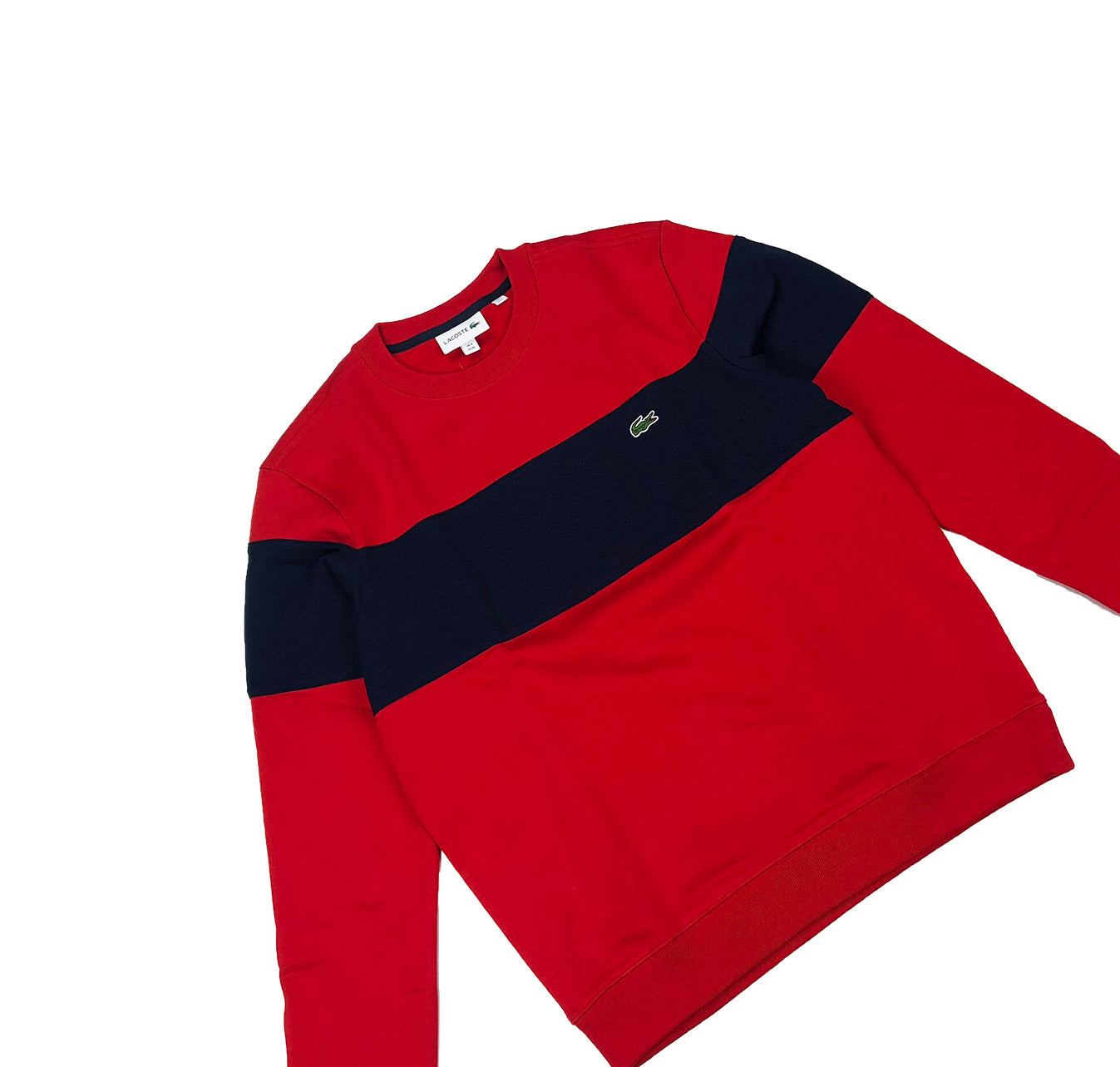 red lacoste sweatshirt