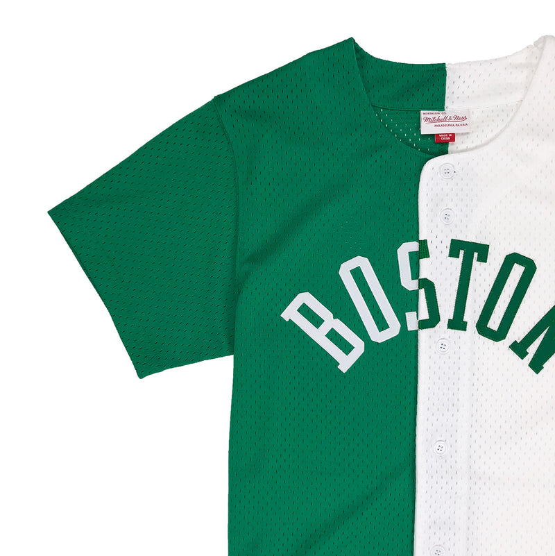 green and white baseball jersey