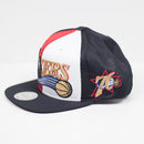 Mitchell & Ness Philadephia 76ers Division Mesh Snapback Hat Red / White Left