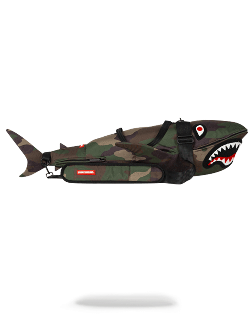 sprayground shark duffle