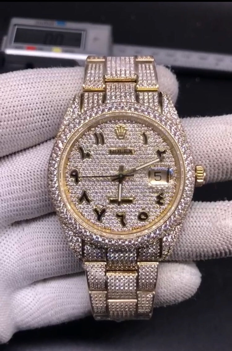 rolex flooded with diamonds