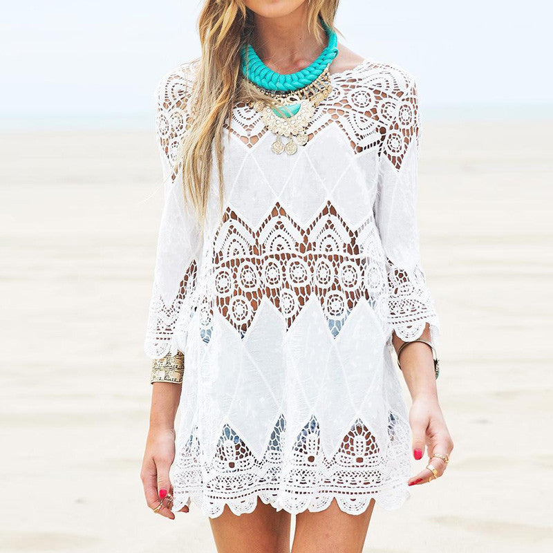 White Swim Cover Up – Beachside Bunny