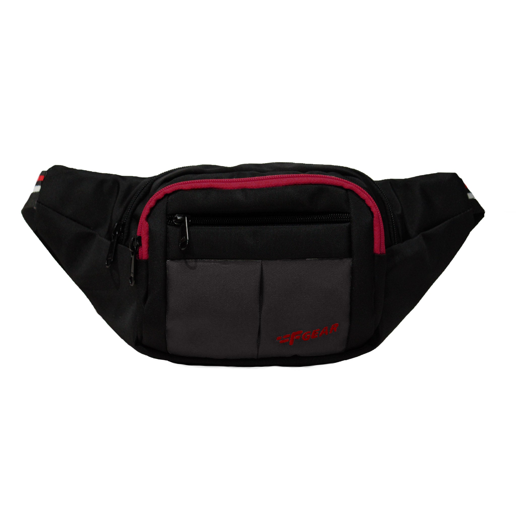 F Gear Lattitude Black Red Sports Waist Bag (3684) – F Gear.in