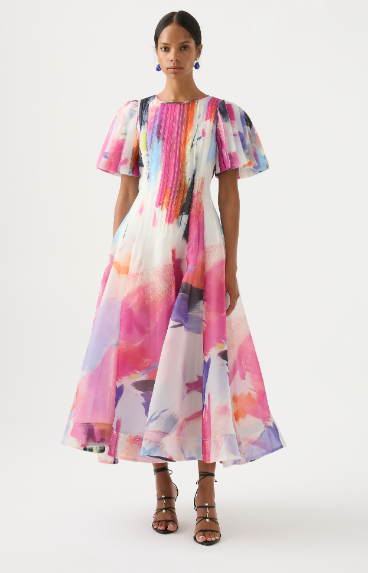 Nova Pleated Midi Dress – Sydney Fashion Hire