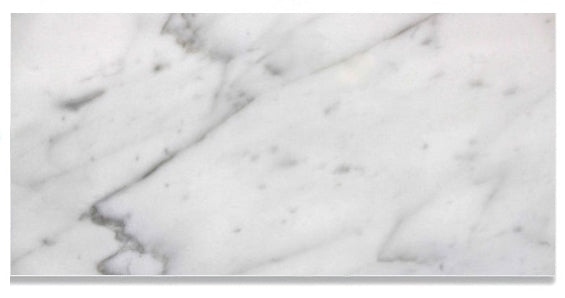 Carrara (Carrera) White Italian Carrera Marble 12 X 24 Tile – Budget Marble