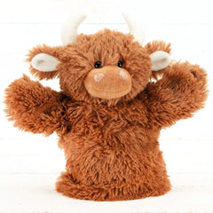 scottish highland cow puppet gift for big sister