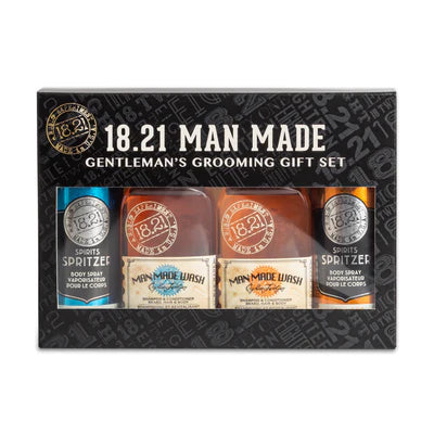 18.21 Man Made Absolute Mahogany & Noble Oud Wash & Spirits Spritzer Grooming Giftset