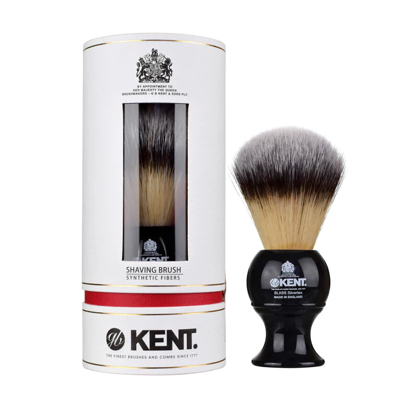 Kent Large Synthetic Black Shaving Brush BLK8S