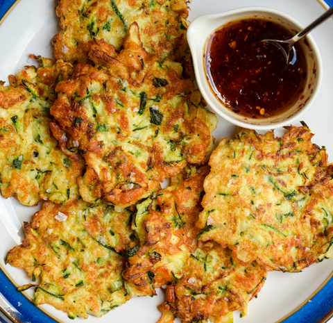 Haloumi and Courgette Fritters
