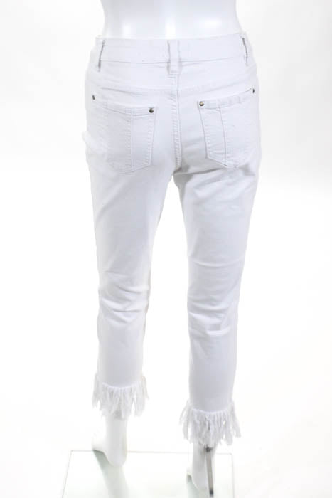 fringe capri jeans