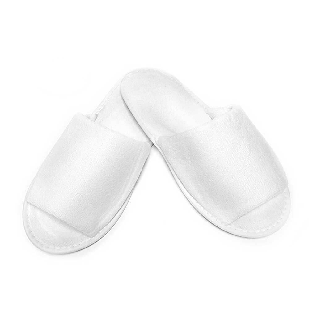 childrens towelling open toe slippers