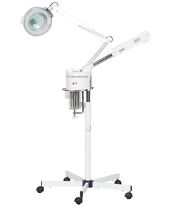 esthetician magnifying lamp and steamer