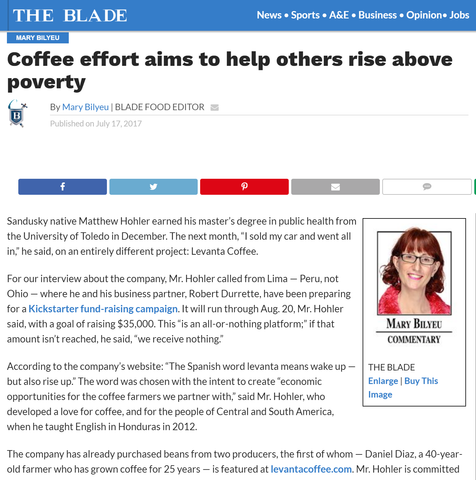 Coffee effort aims to help others rise above poverty